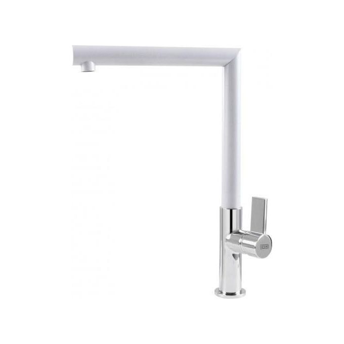 ELLECI MVKARE96 Ares Miscelatore monocomando con canna alta girevole Modern Keratek Plus K96 Bianco