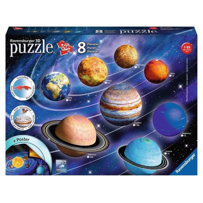 Puzzle 3D Lampada Sistema Solare