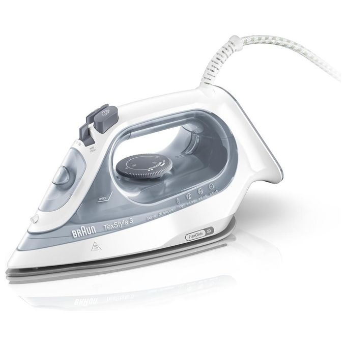 Braun TexStyle 3 SI 3054 Ferro a Vapore Ceramica 2400W Grigio