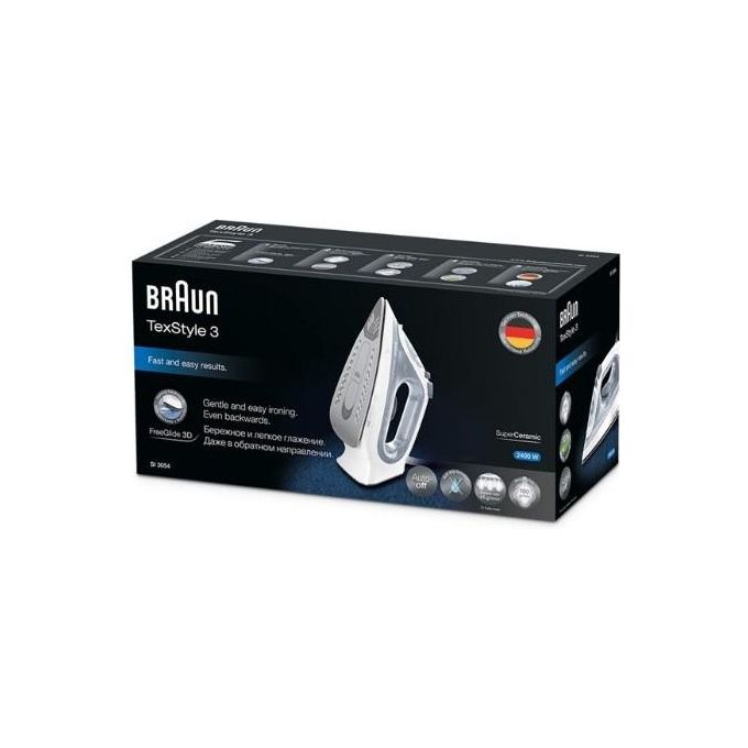 Braun TexStyle 3 SI 3054 Ferro a Vapore Ceramica 2400W Grigio