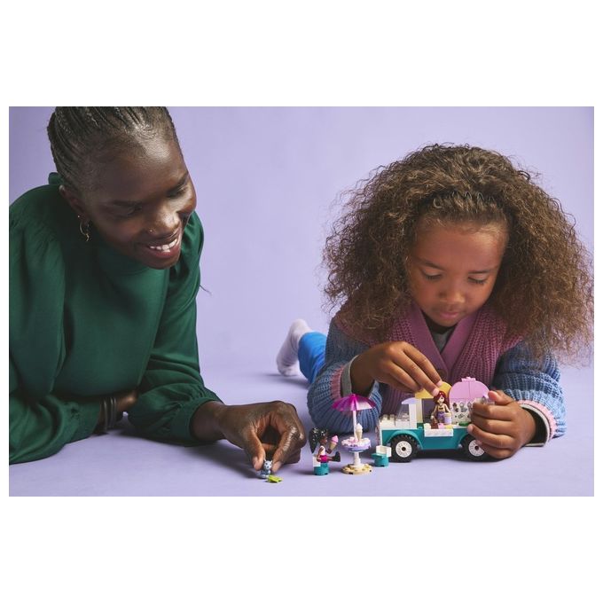 LEGO Friends Il Furgone dei Gelati di Heartlake City Giochi Creativi e Didattici per Bambine da 4 Anni con Camion Giocattolo 2 Mini Bamboline un Coniglietto Cibo e Accessori Set con Veicolo 42644