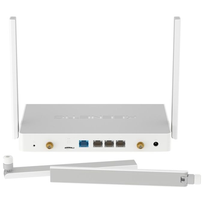 Keenetic Hero 4G Kn-2311 Modem-Router 4G 4 Porte 1Gbps Wi-Fi Ax1800 Mesh Vpn Parental Control Media Server Menu Multi Lingua