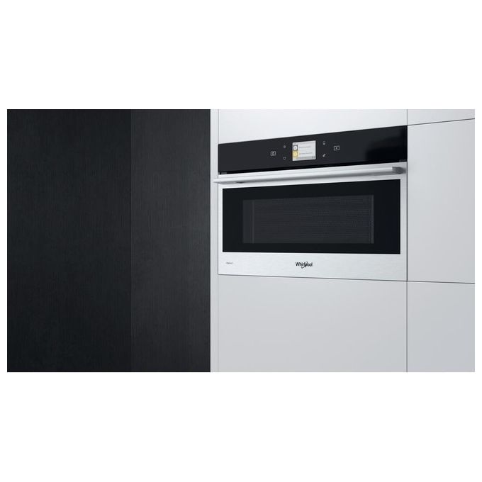 Whirlpool W9 MD260IXL Forno a Microonde Combinato da Incasso con Grill Capacita' 31 Litri Potenza 1000 W Funzione DualCrisp Steam Jet Start DeFrost Display LCD Acciaio Inox