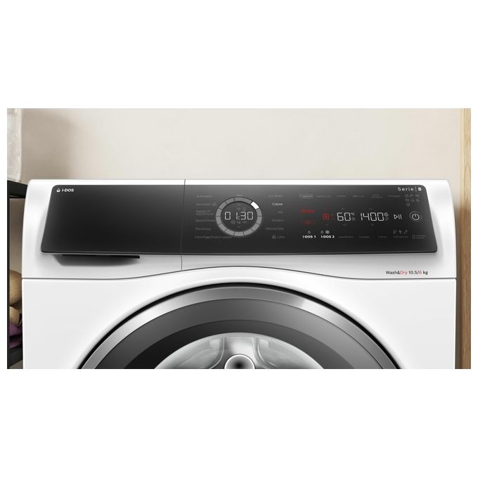 BOSCH serie 8 Lavasciuga 105-6 Kg 1400 giri classe D Vapore Iron assist Wi-fi bianco
