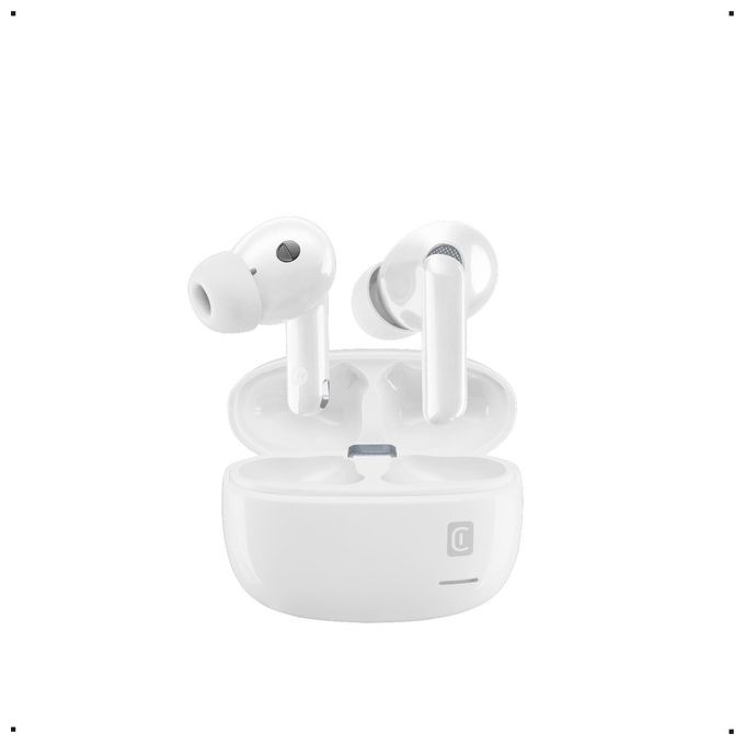 Cellular Line ECLIPSE Auricolari In-Ear Wireless con Custodia di Ricarica Bluetooth con Tecnologia ANC ed ENC Playtime Totale 18 Ore Bianco