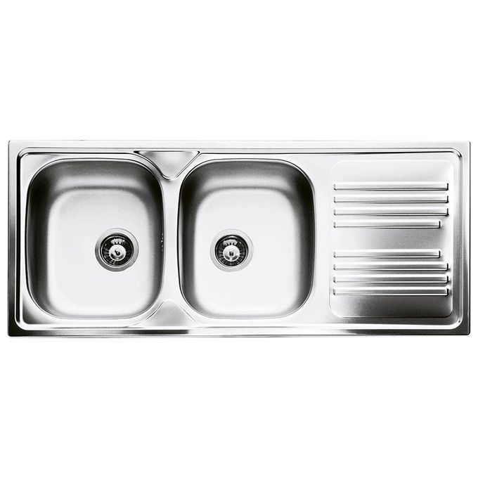 Smeg LYP116D Lavello da Incasso Standard Estetica Universale 2 Vasche + Gocciolatoio Destro 116 cm Acciao Inox