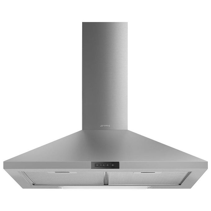 Smeg KDE600EX Cappa a Parete Aspirante Estetica Universale Classe energetica D 3 Velocita' Illuminazione LED 60 cm Acciaio Inox