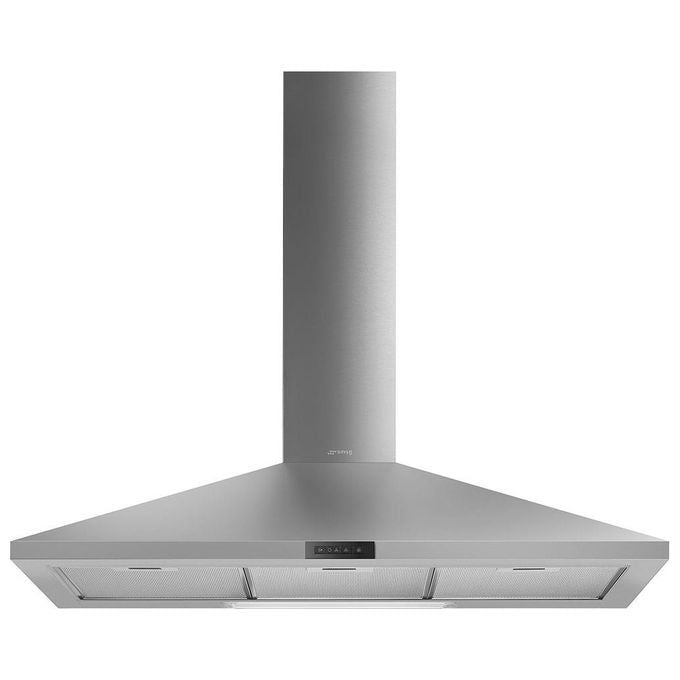 Smeg KDE900EX Cappa a Parete Aspirante Estetica Universale Classe energetica D 3 Velocita' Illuminazione LED 90 cm Acciaio Inox