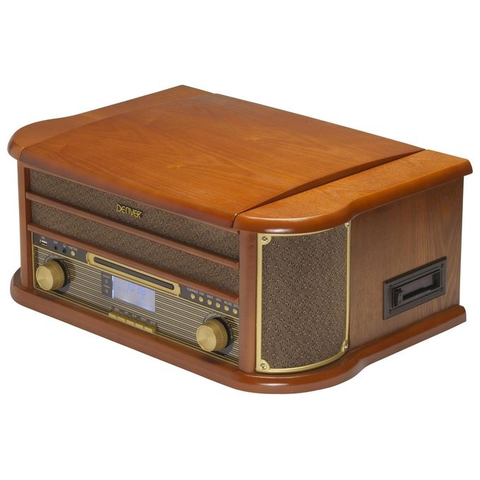 Denver MRD-51 Giradischi Radio Digitale DAB Retro' Marrone