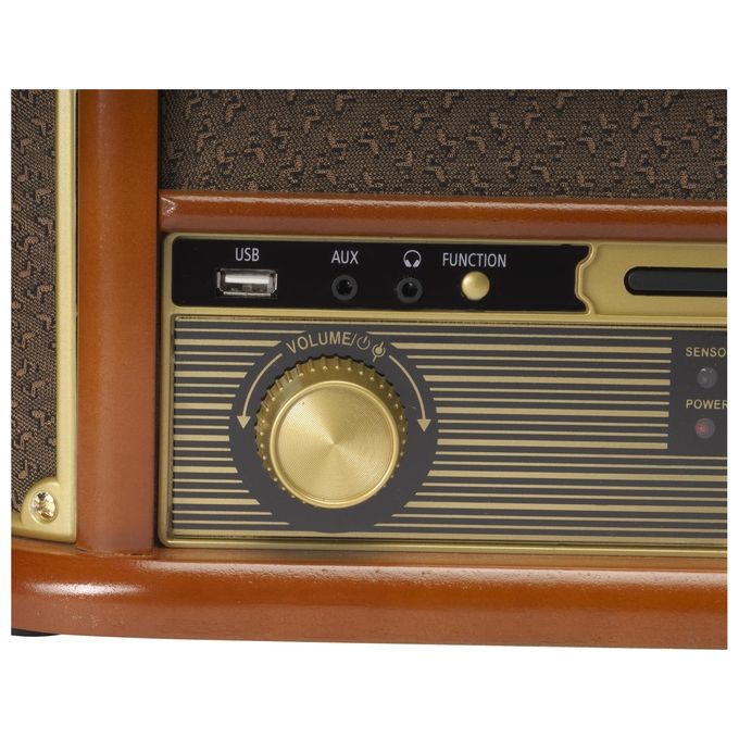 Denver MRD-51 Giradischi Radio Digitale DAB Retro' Marrone