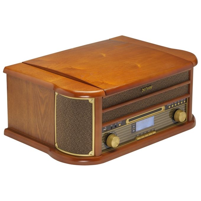Denver MRD-51 Giradischi Radio Digitale DAB Retro' Marrone