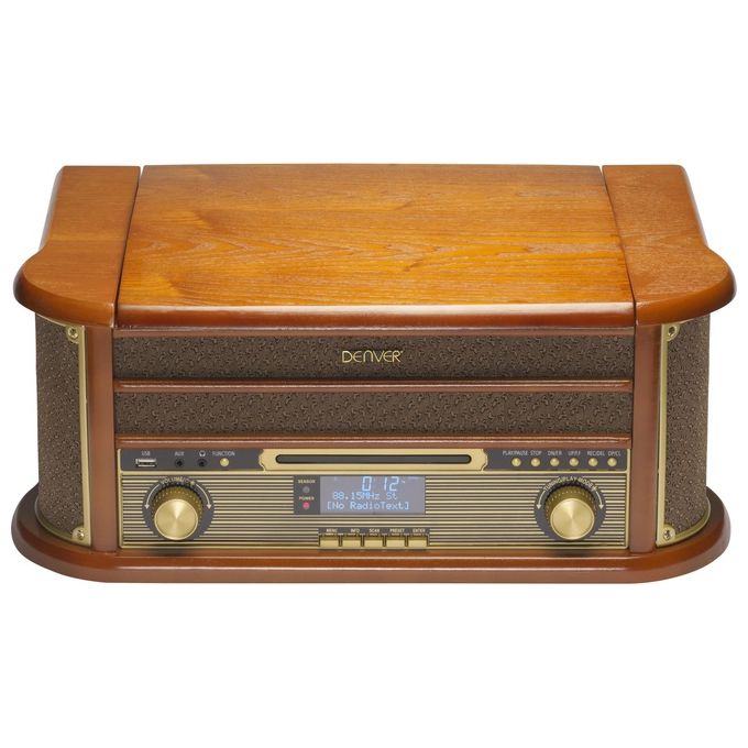 Denver MRD-51 Giradischi Radio Digitale DAB Retro' Marrone