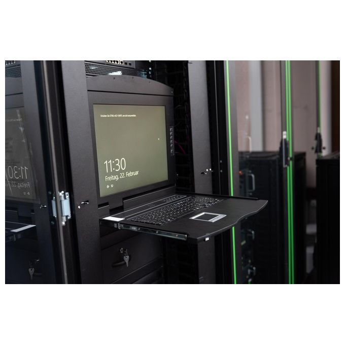 DIGITUS console tft 17 per rack 19 1 porta kvm e touchpad tastiera italiana