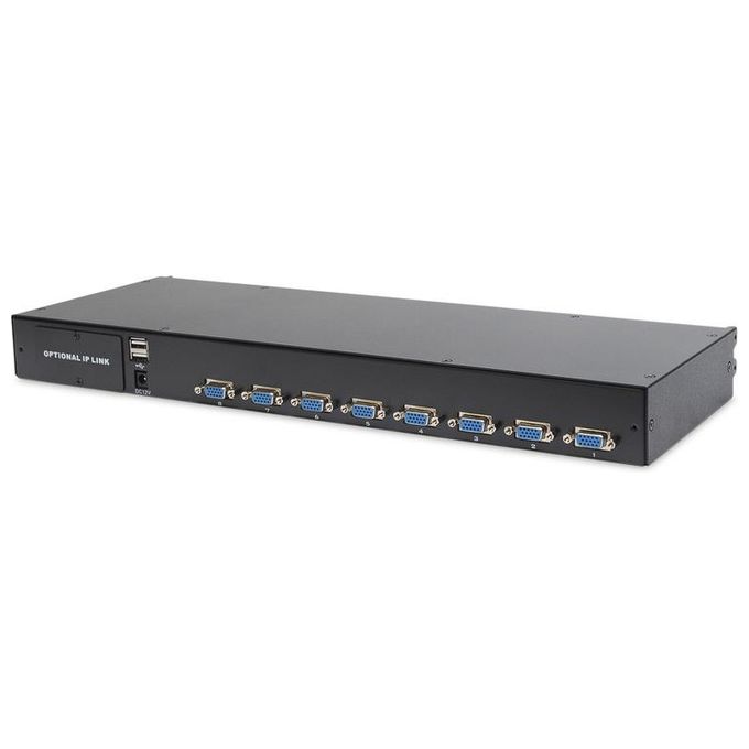 Digitus console 17 per rack 19 con switch kvm 8 porte tastiera italiana