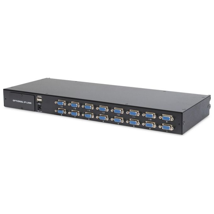 DIGITUS console tft 17 per rack 19 con switch kvm 16 porte tastiera italiana