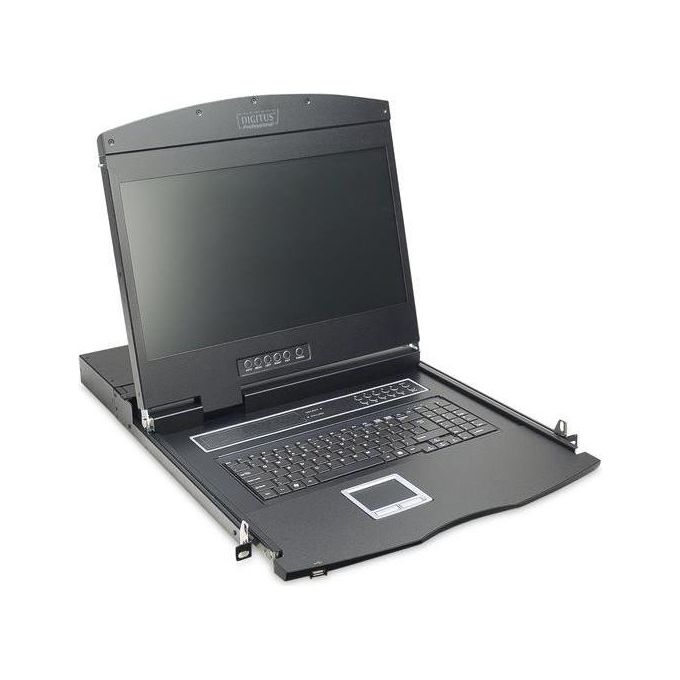 Digitus console modulare per rack 19 tft  con switch kvm 16 porte tastiera italiana