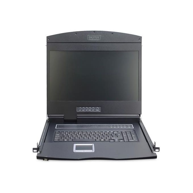 Digitus console modulare per rack 19 tft  con switch kvm 16 porte tastiera italiana