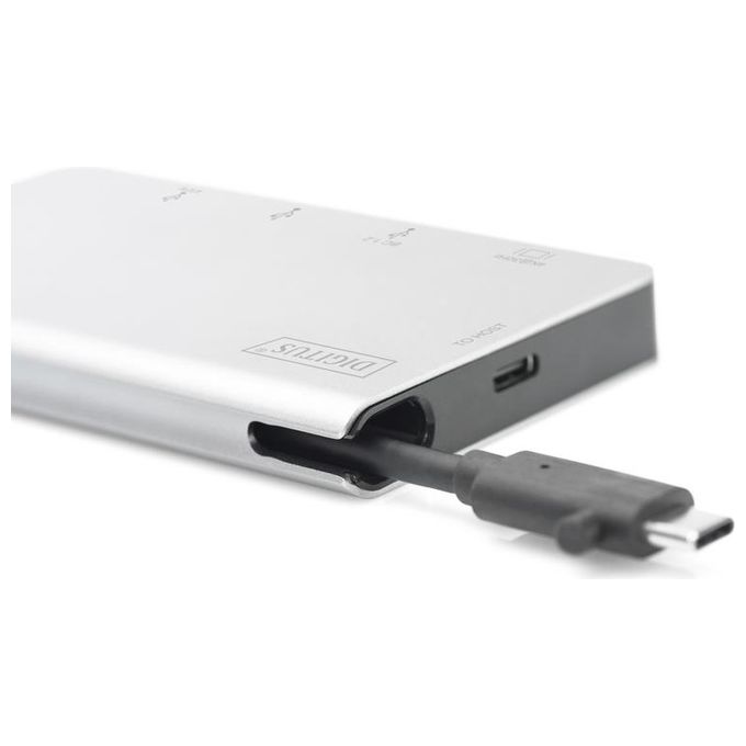 Digitus Docking Station Usb Tipo C con 6 Porte Usb Hdmi Tipo C Lettore Card