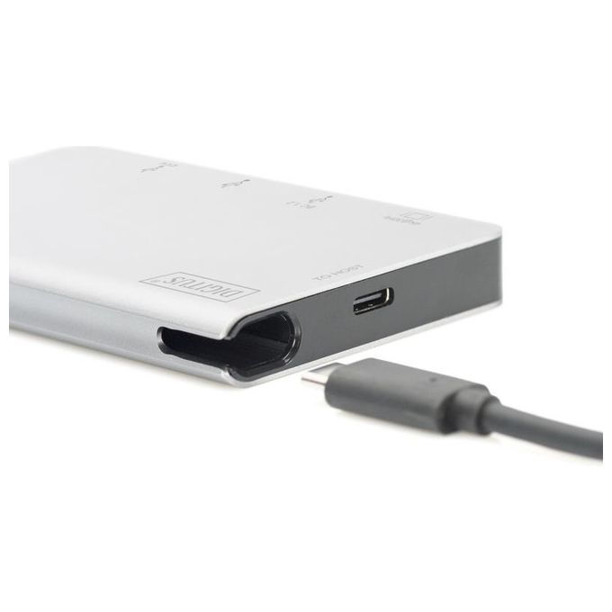 Digitus Docking Station Usb Tipo C con 6 Porte Usb Hdmi Tipo C Lettore Card