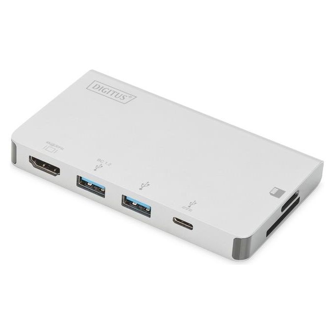 Digitus Docking Station Usb Tipo C con 6 Porte Usb Hdmi Tipo C Lettore Card