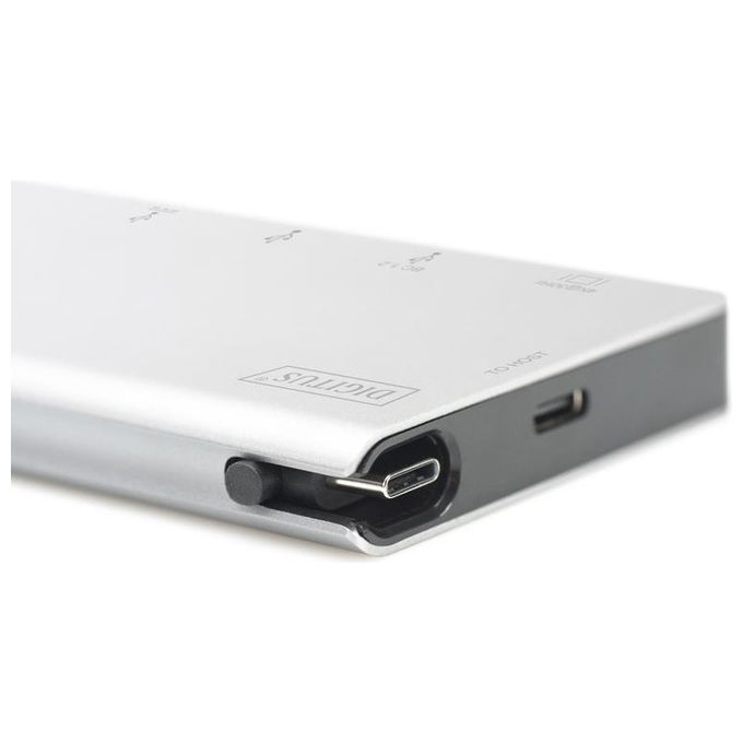 Digitus Docking Station Usb Tipo C con 6 Porte Usb Hdmi Tipo C Lettore Card