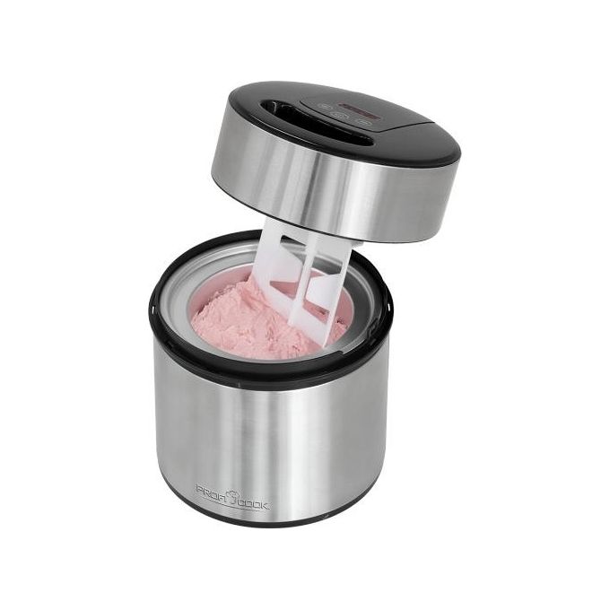 Proficook 501140 Macchina per Gelato 1,8 Litri Nero-Acciaio Inossidabile 12W