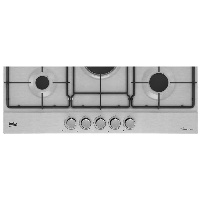 BEKO HIAW 75224 SX E Piano cottura a gas 75 cm Inox 5 fuochi gas (1 Wok)