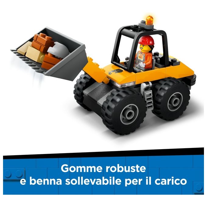 LEGO Veicolo Pala Gommata Gialla Set 60450 per Bambini Linea City Great Vehicles