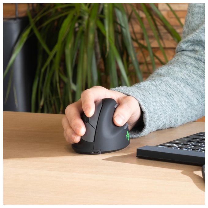 R Go Tools RGOHEWL R-Go HE Mouse Ergonomico Senza Fili Bluetooth 5.0 5 Pulsanti DPI Regolabile Fino a 2400 Silenzioso Ricaricabile Compatibile Windows Mac Linux colore Nero