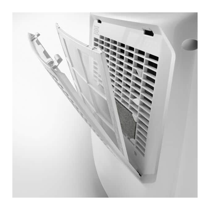 De'Longhi DEX210SF Tasciugo Deumidificatore 10L-Giorno Sistema di sicurezza Maniglia Bianco