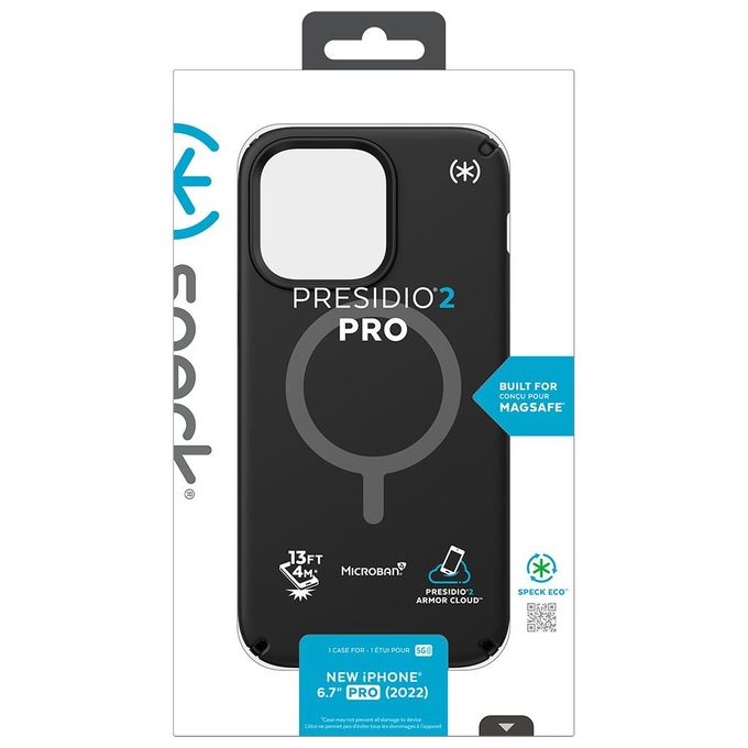 Speck Presidio 2 Pro Case MagSafe per iPhone 14 Pro Max Nero