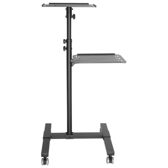 Techly 362145 Carrello per Proiettore Notebook Regolabile con Mensola Nero