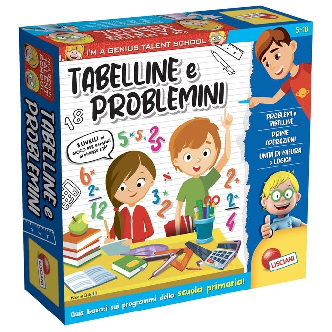 Lisciani Gioco Educativo Im a Genius Tabelline e Problemi