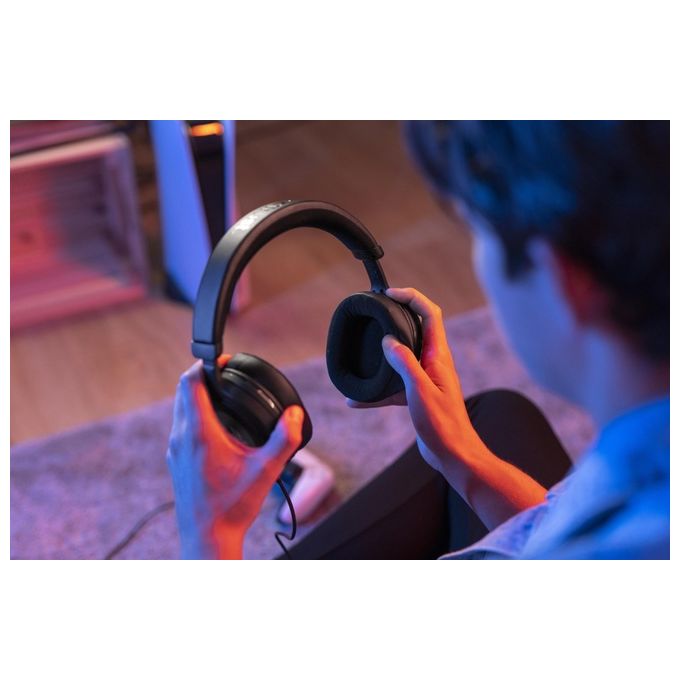 Trust Gaming GXT 498 Forta Cuffie Ecosostenibile PS5 e PS4 con Licenza Ufficiale PlayStation 5 Over-Ear Cavo da 1.2mt Microfono Staccabile Jack Audio 3.5mm Nero