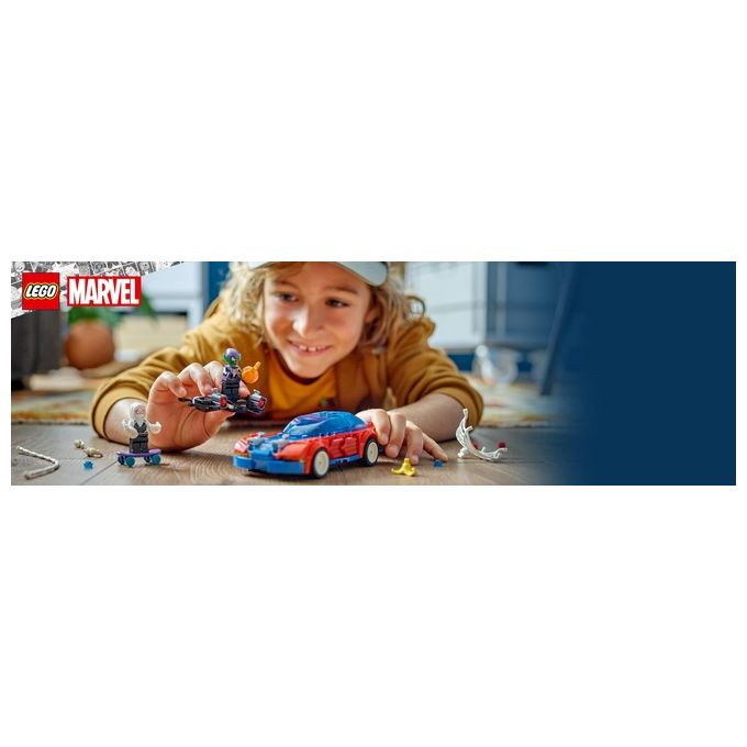LEGO Marvel 76279 Auto da Corsa di Spider-Man e Venom Goblin, Gioco per Bambini di 7+ Anni, Veicoli Giocattolo dei Supereroi