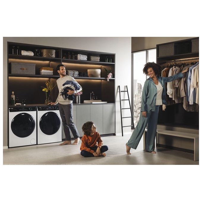 Haier HW90-B14959U1 I-Pro Series 5 Lavatrice Carica Frontale 9 Kg 1400 rpm Classe A Direct Motion Wi-Fi Vapore ABT (85x60x57 cm) colore Bianco