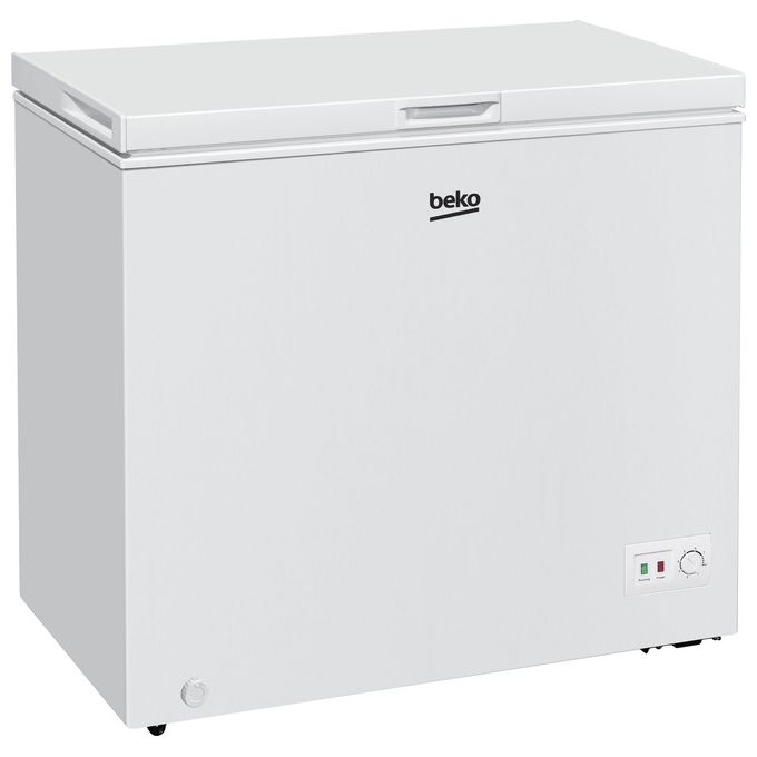 BEKO CF200EWN Congelatore a pozzetto 198 L 85 cm Classe E 40 dB sistema FreezerGuard per funzionamento anche in ambienti freddi (fino a -15 °C) tecnologia MinFrost per meno brina autonomia 22 ore capacita' di congelamento 10 kg-24h colore bianco