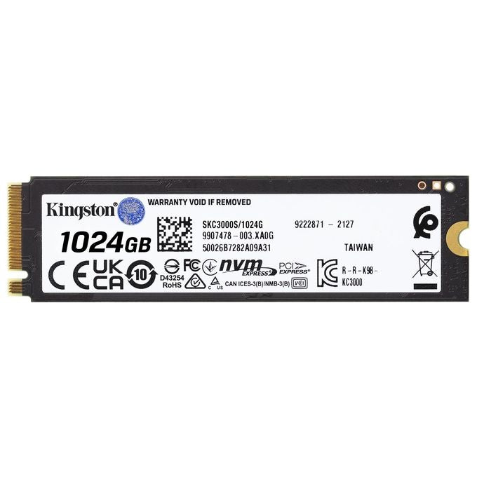 Kingston Technology KC3000 Ssd M.2 1024Gb PCI Express 4.0 3D TLC NVMe