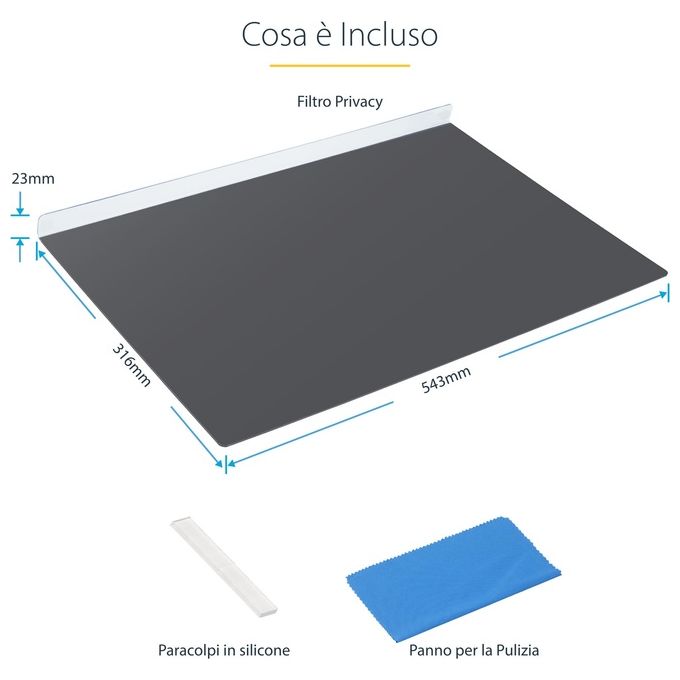 StarTech.com Filtro Privacy per Monitor da 23.8'' 16:9 Lucido