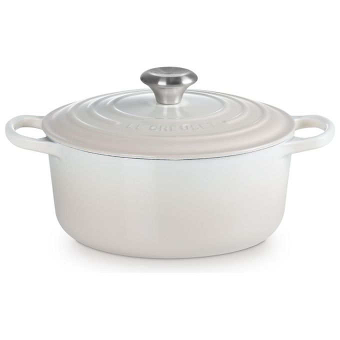 Le Creuset Cocotte Rotonda Evolution in Ghisa Vetrificata con Coperchio 24cm Meringue