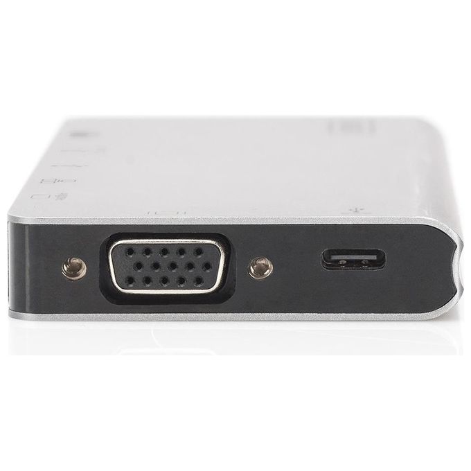 Digitus Docking Station 8 Porte Hdmi-Vga-2xUsb-C-3xUsb 3.0 Rj45 Lettore Card Connettore Usb Tipo C