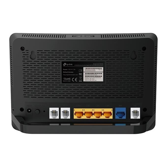 Tp-Link Router Archer Vr1200V Wireless Dual Band con Modem Vdsl 100Mbps 5 Porte Gigabit Usb Voip