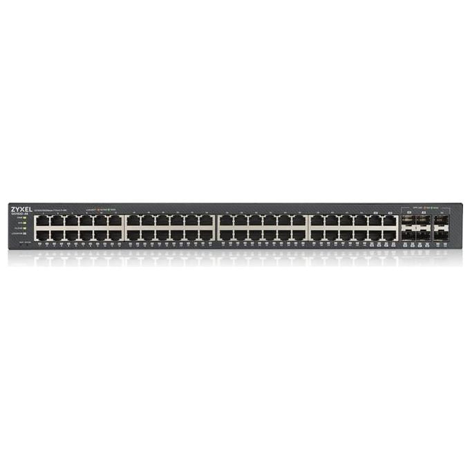 Zyxel GS1920-48V2 Switch Gestito 44 Porte Gigabit Ethernet 10-100-1000 4 Porte SFP 2 Slot SFP 100 Gbit-s Montaggio Rack colore Nero