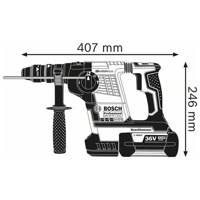 Bosch Gbh 36 Vf-li Plus Professional Tassellatori 940 Giri-min Sds-plus