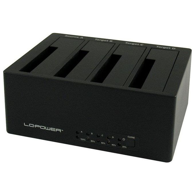 LC-Power LC-DOCK-U3-4B Docking Station per Unita' di Archiviazione Usb 3.0 Type-A Nero