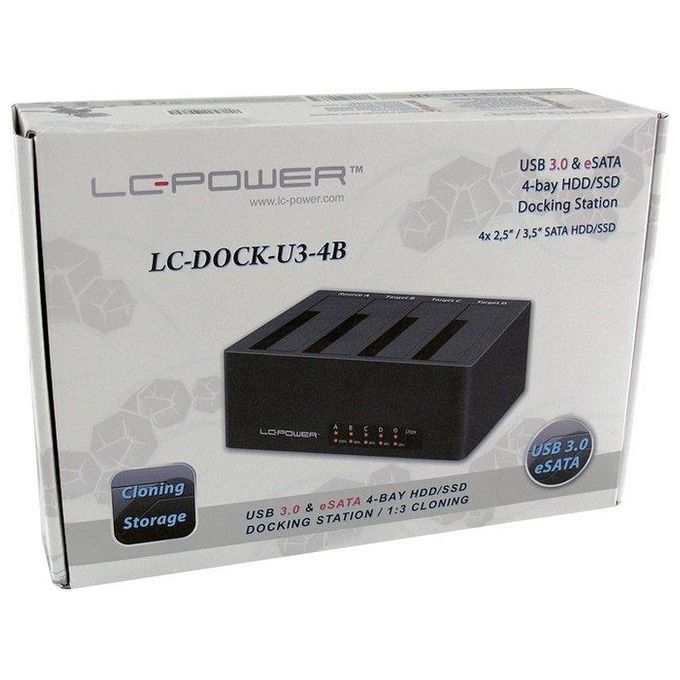 LC-Power LC-DOCK-U3-4B Docking Station per Unita' di Archiviazione Usb 3.0 Type-A Nero