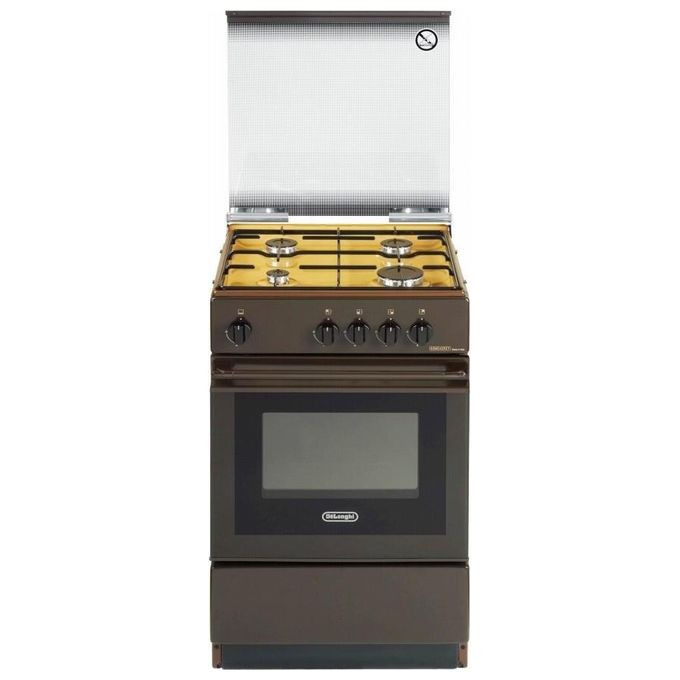 DeLonghi SGK 554 GB N Linea Smart Cucina a Gas Libera Installazione Forno a Gas 4 Fuochi  Classe energetica  Coperchio in Cristallo  50 cm Coppertone