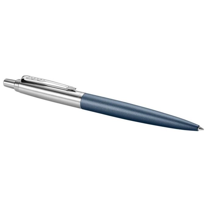 Parker Jotter Penna a Sfera XL Finitura Cromata Punta Media Inchiostro Blu Confezione Regalo Primrose Matte Blue