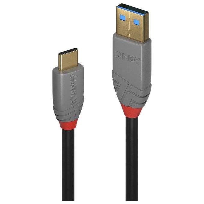 Lindy 36911 Cavo Usb 1mt Usb C Usb A Nero-Grigio