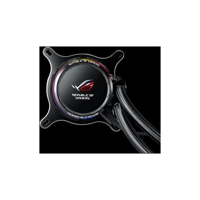 ASUS ROG RYUO 120 Sistema di Raffreddamento per CPU All-In-One Liquid, Display OLED, Aura Sync RGB, 1 Ventola di Raffreddamento da 120 mm, Nero
